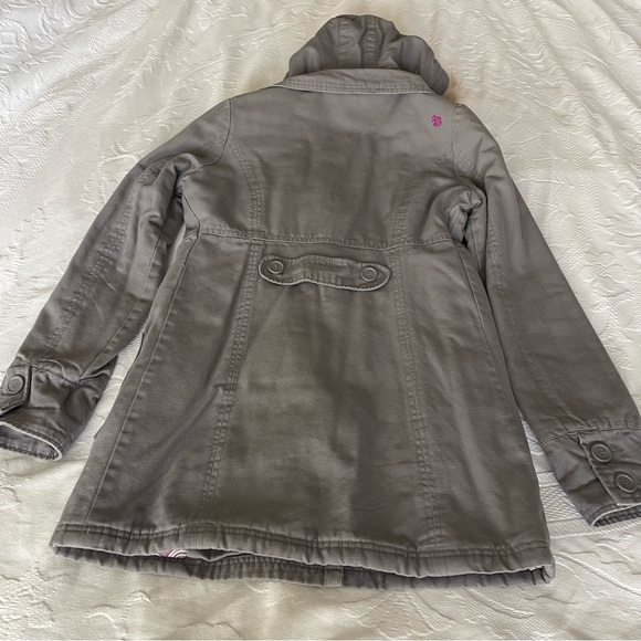 Billabong Y2K Faux Fur Hooded Thick Trench Jacket - Picture 14 of 15